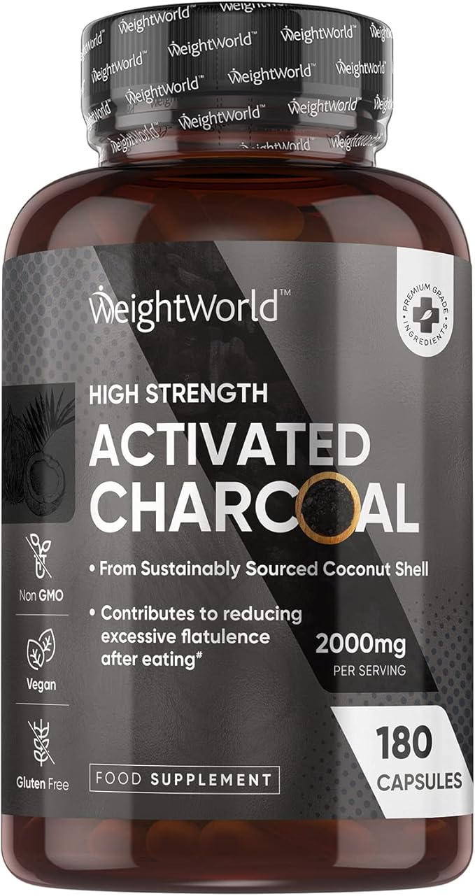 Activated Charcoal Capsules 2000mg Coconut Charcoal Digestion Supplement From Sustainably