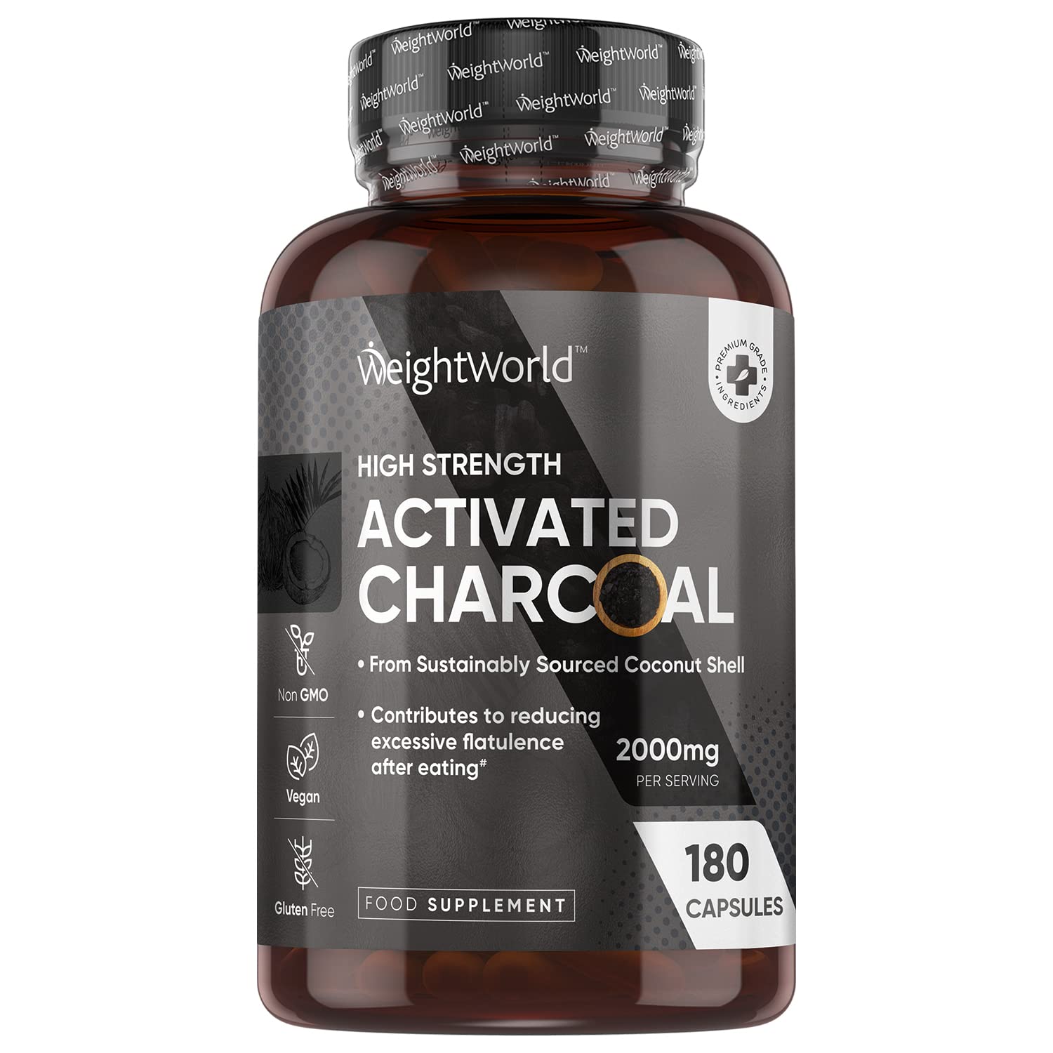 Buy Activated Charcoal s 2000mg 180 Vegan s(Not Activated Charcoal s