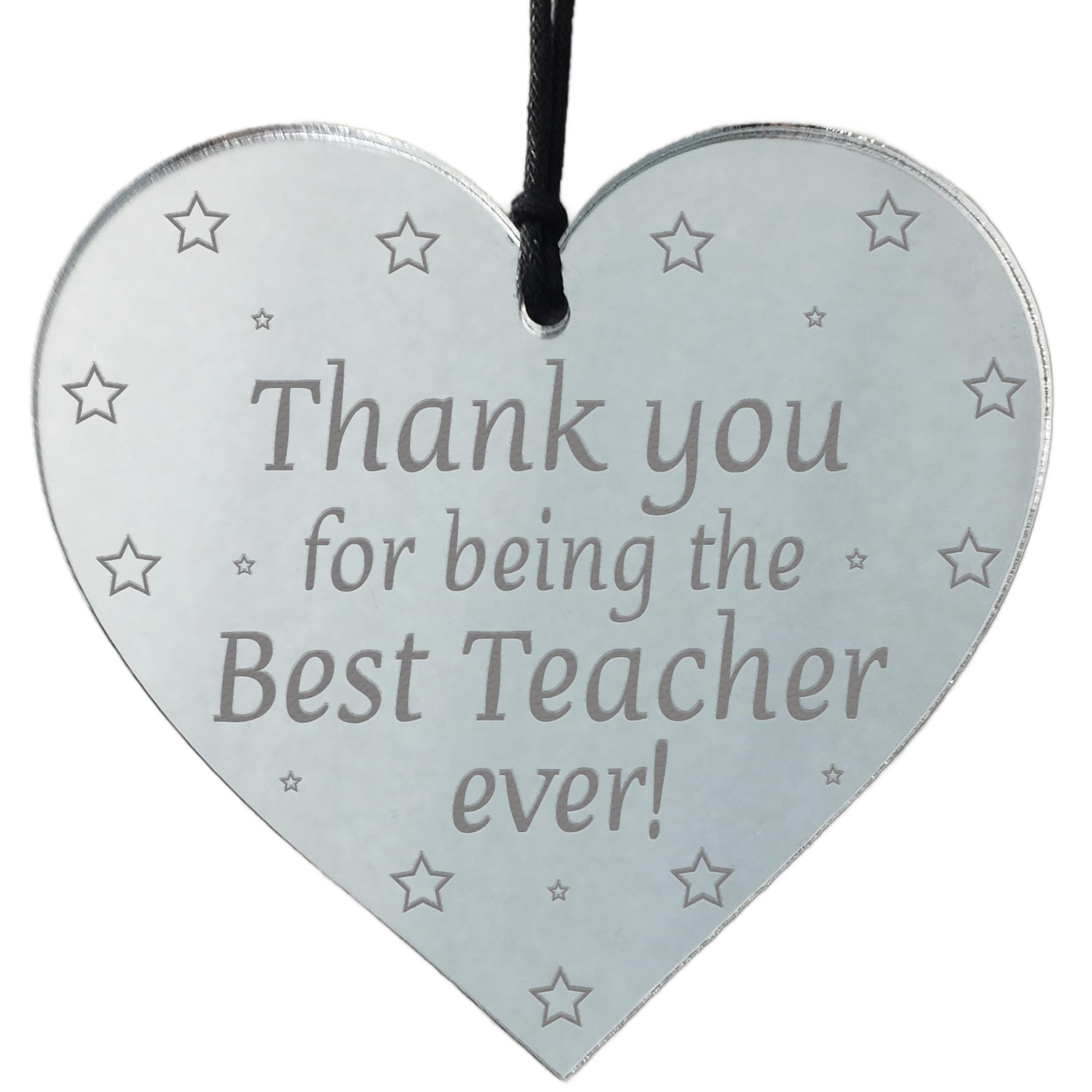 Teacher Plaque Engraved Heart Thank You Gifts For Teacher Leaving School Nursery Gift
