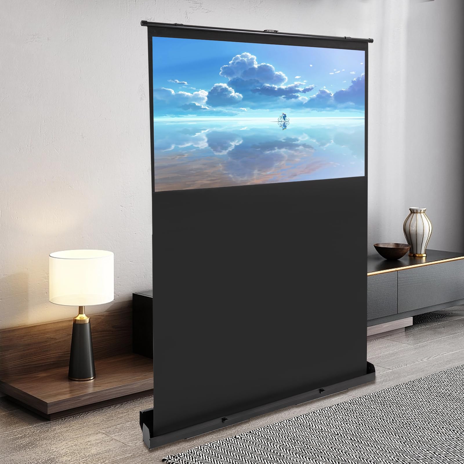 Tela estraibile, su tela, per home theater, 4K, Full HD, 3D, Gain 1.2, per ufficio, presentazioni, scuole (60 in 16:9)
