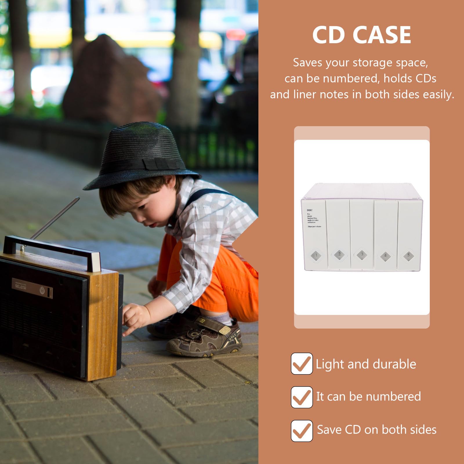 Estuche para CD de Gran Capacidad, Plástico Blanco