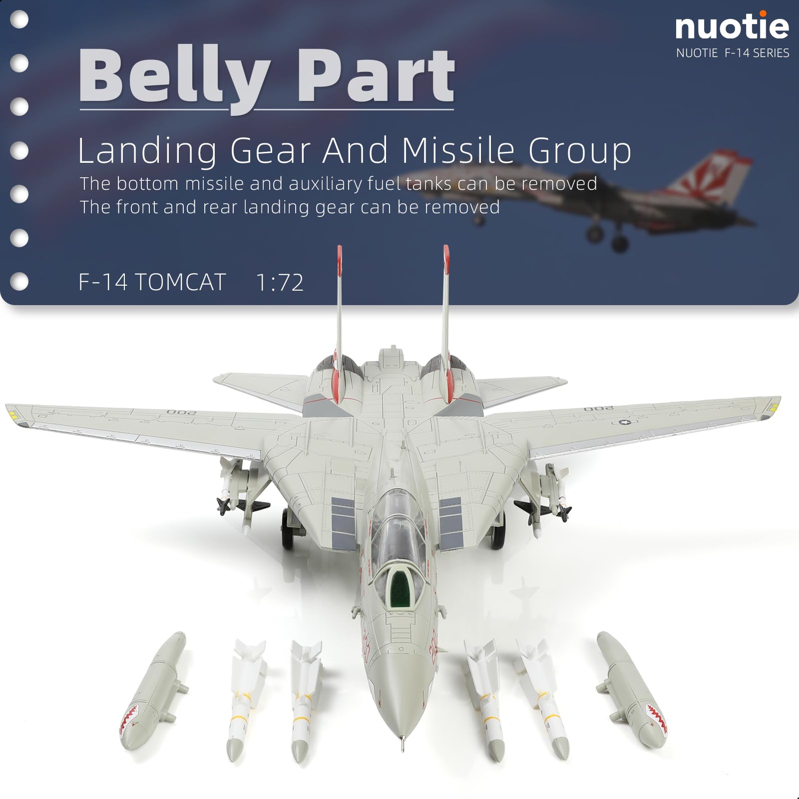 Amazon.co.jp: NUOTIE F-14 トムキャット 1/72 合金モデル VF-111 サン