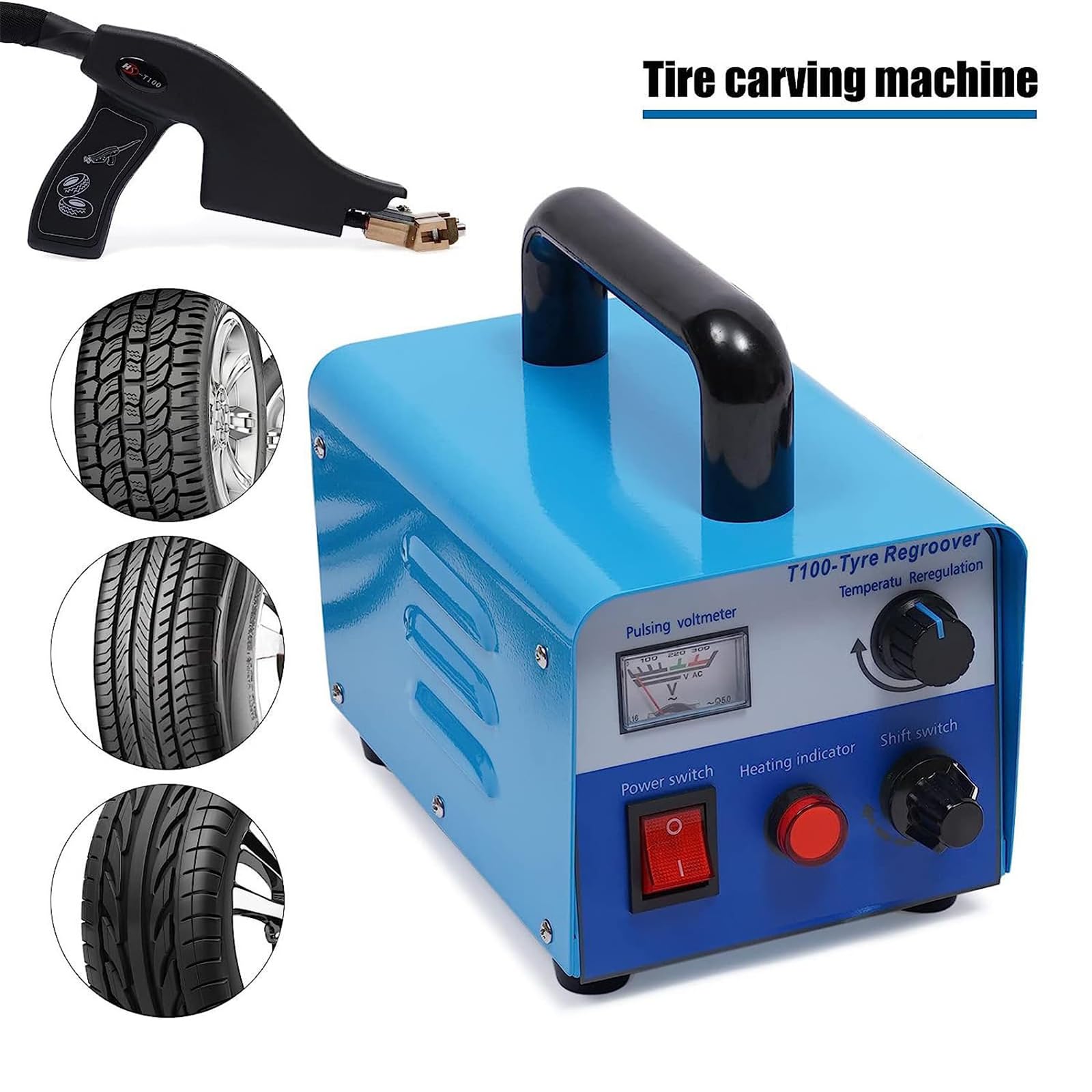 Reifennutmaschine mit 20 Klingen, LKW-Offroad-Nutschneider, professionelle Reifennachschneide-Graviermaschine für Kart-Reifen, ATV-Reifen, Industriereifen