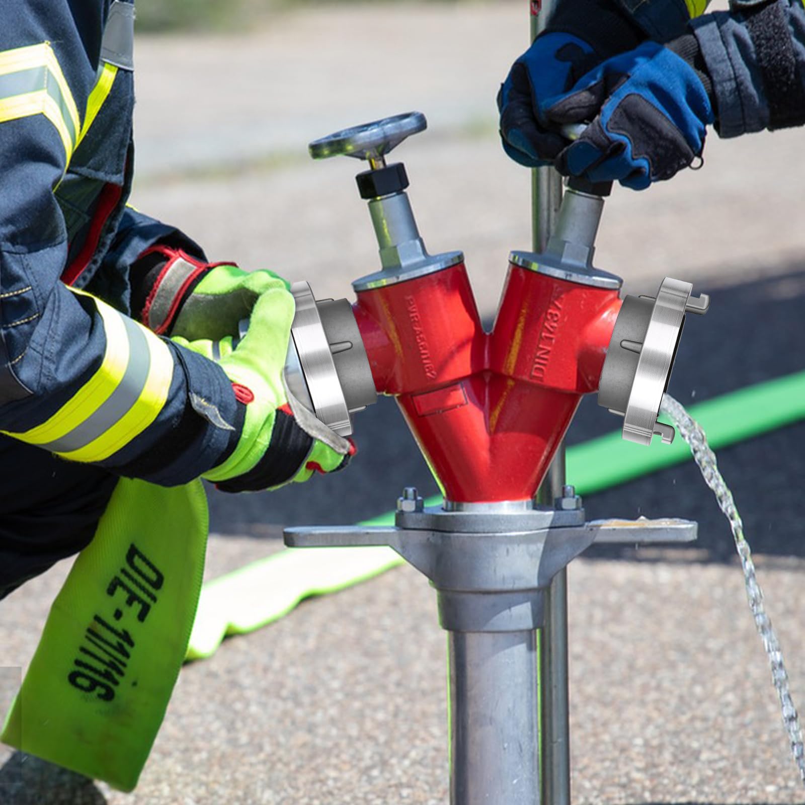 Acoplamiento C de 2 pulgadas con rosca interior, de aleación de aluminio con junta para acoplamiento de bomberos THW, manguera de construcción, manguera de bomba