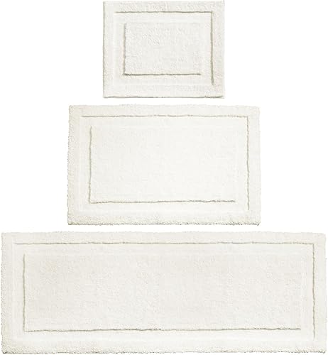 mDesign Hydra Collection - Juego de 3 tapetes de baño de microfibra, antideslizantes, para después del baño, ducha, absorbentes de agua, lavables a