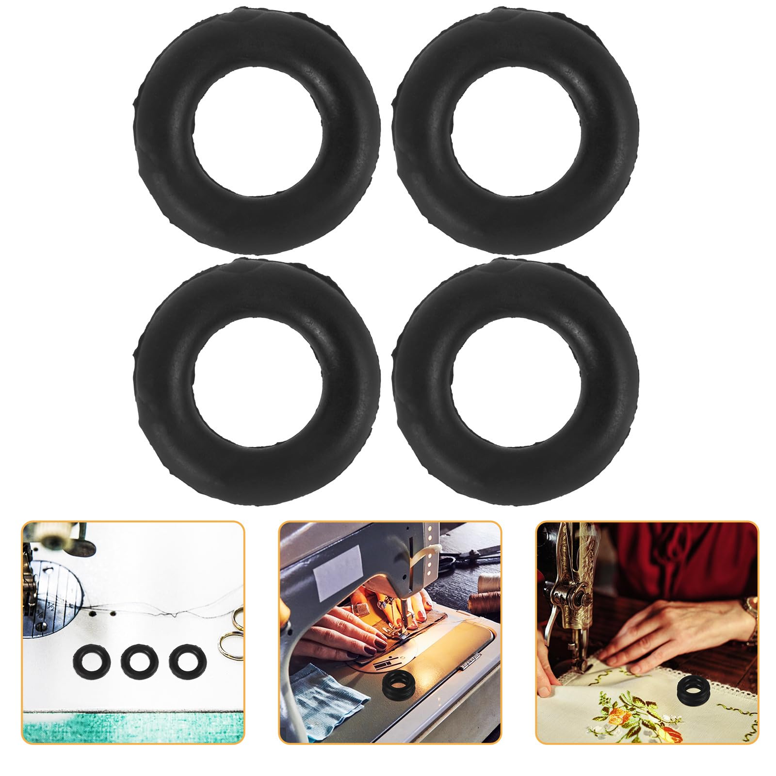 Angoily 5Piezas Goma Para Máquina De Coser, Anillo De Goma De La Bobina, Repuesto Compatible Con Butterfly, Flyingman Y Bee, Suministros Para Máquinas De Coser Domésticas