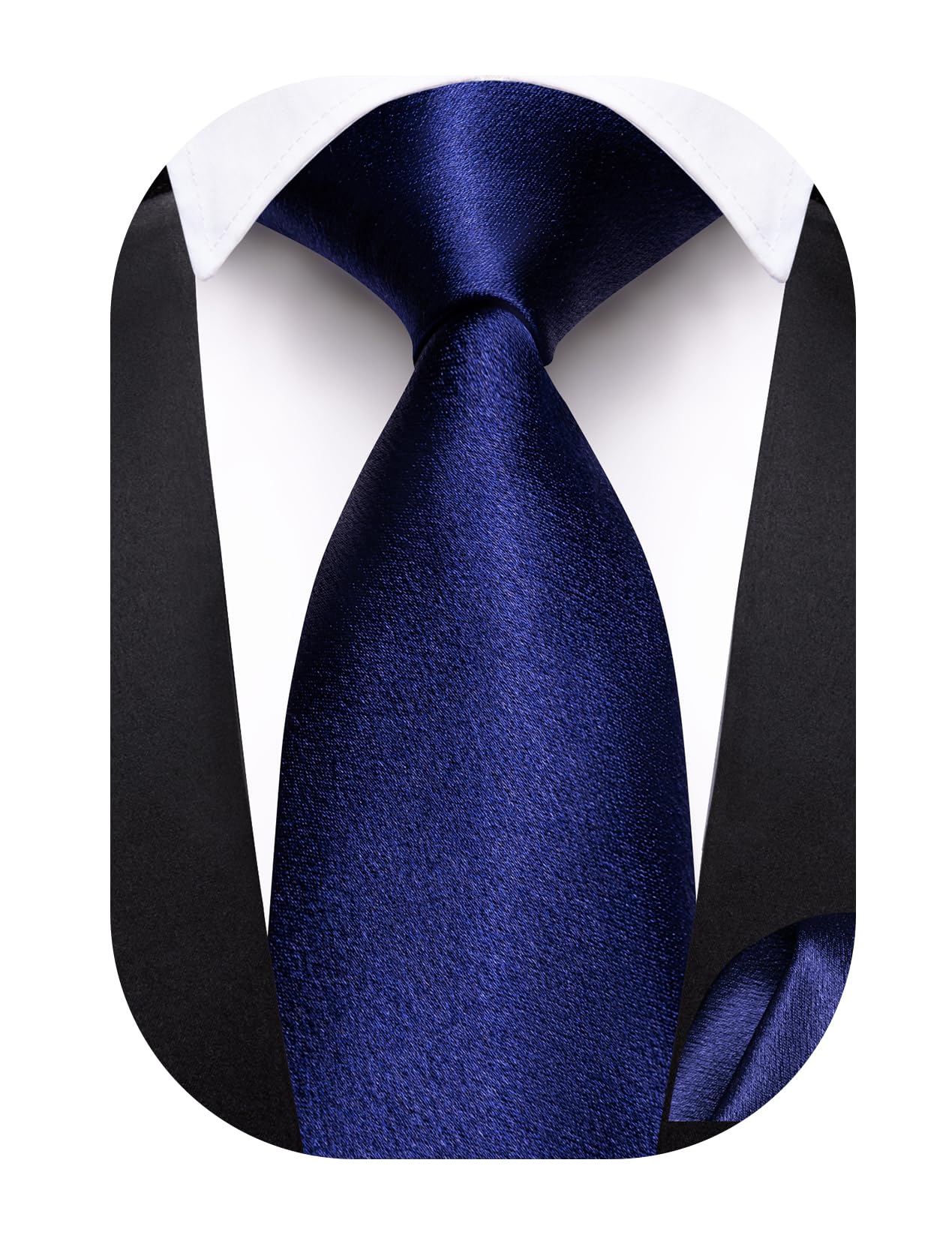 Barry.Wang Boys Ties Pre-Tied Satin Solid Color Kids Tie Pocket Square Set Adjustable Formal Necktie Graduation School