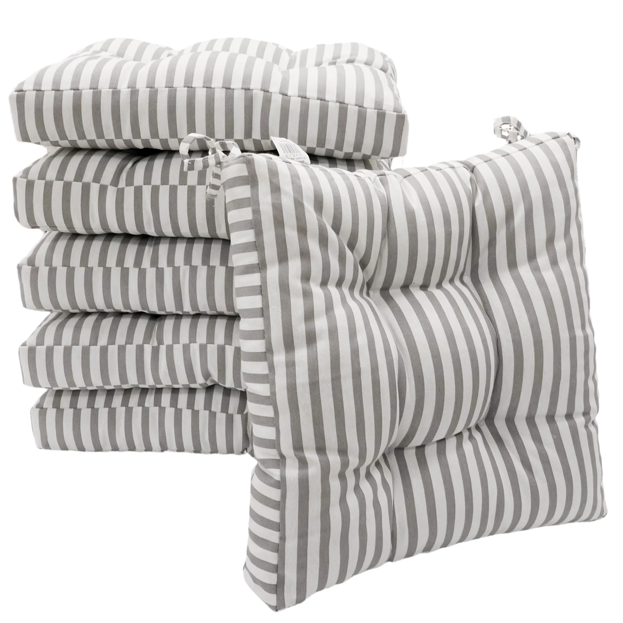 Viste tu hogar Pack 2 Cojines para Silla, 40x40x5 CM, Efecto Tridimensional, Relleno de 100% Poliéster, Ideal para Comedor, Terraza, Salón y Restaurante, Color Raya Beige, Fabricado en España — view 21