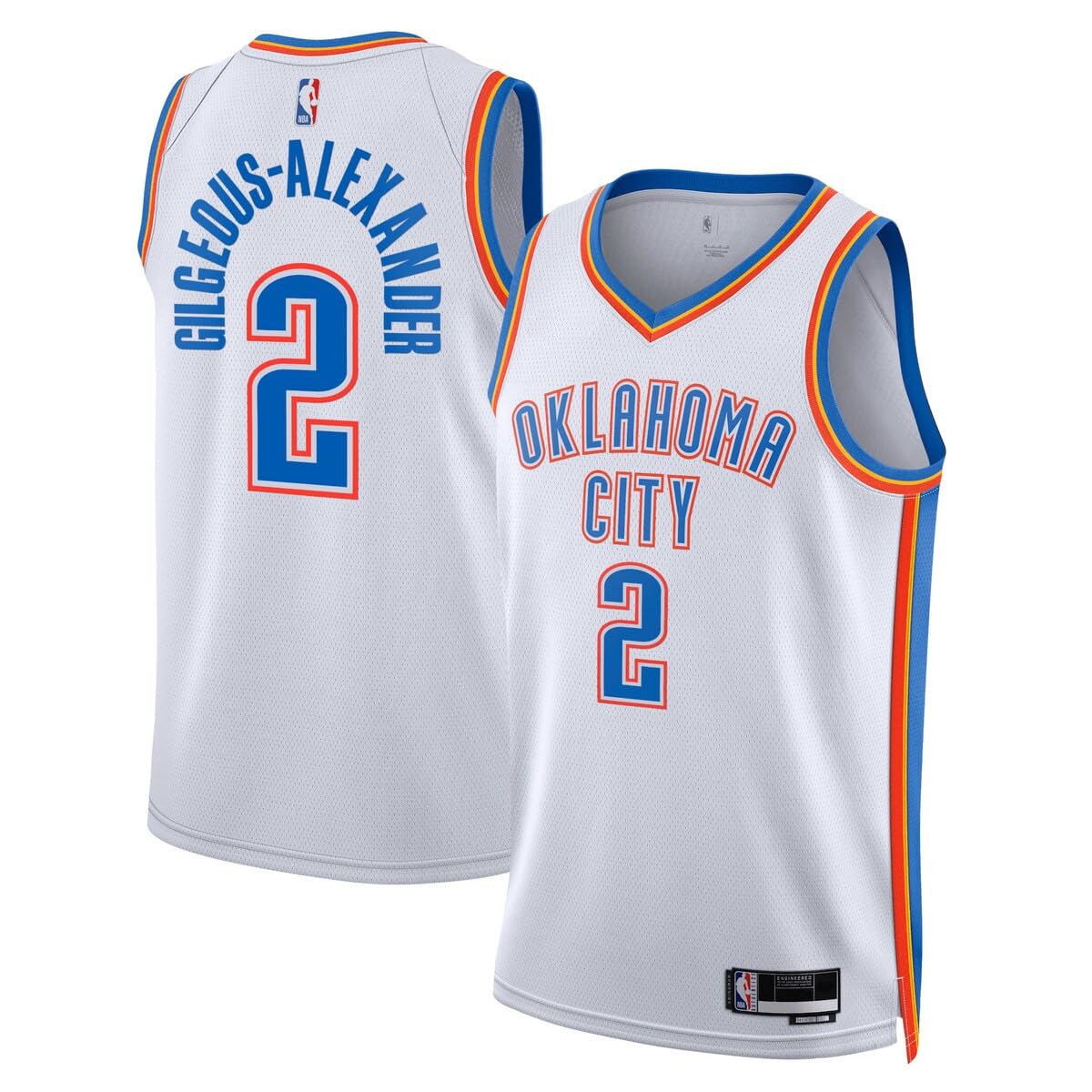 Outerstuff Shai Gilgeous-Alexander Oklahoma City Thunder NBA Kids Youth 8-20 Association Edition - Camiseta blanca Swingman