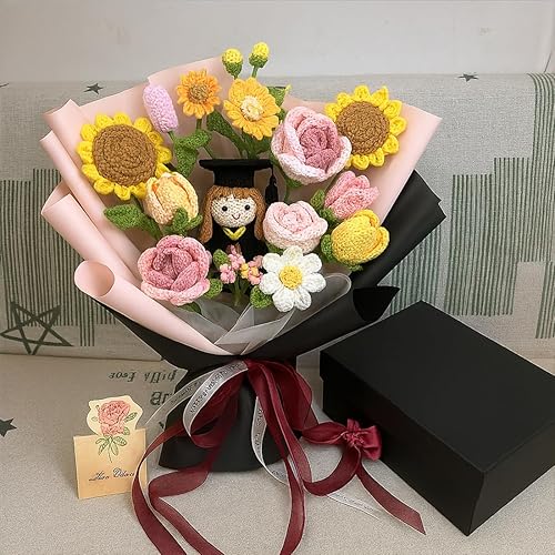 Miniatura 6 de SCORYULE Caja de regalo mediana negra con tapa, cinta, bolsa de regalo y tarjeta de felicitación, 9.4 x 7 x 3 pulgadas, cierre magnético, ideal para