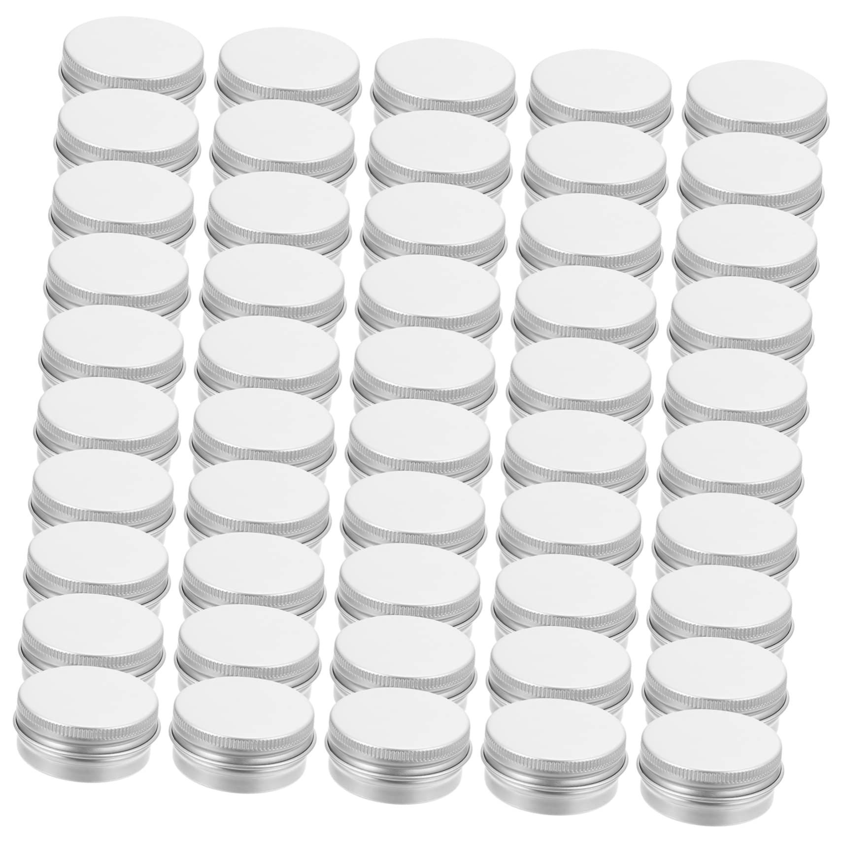 FRCOLOR 50pcs Box Round Aluminum Box Aluminum Cosmetic Sample Containers Scented Candles Mini Lotions Terrarium Tank Refillable Container Tin Jar Metal Tin Sub-box Cream Travel