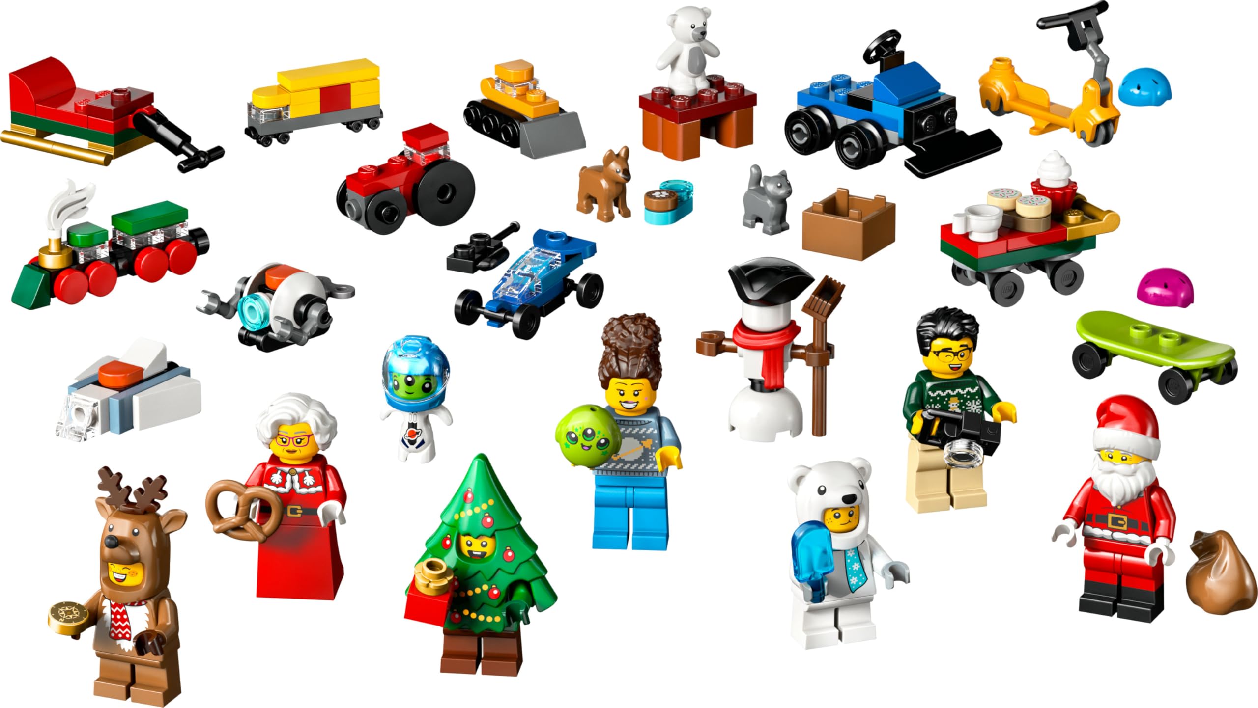 LEGO City Calendario dell'Avvento 2025 per Bambini e Bambine da 5 Anni - Gioco per il Conto alla Rovescia di Natale con 24 Sorprese tra cui Treno, Auto, Trattore e 7 Minifigure - Idea Regalo - 60475