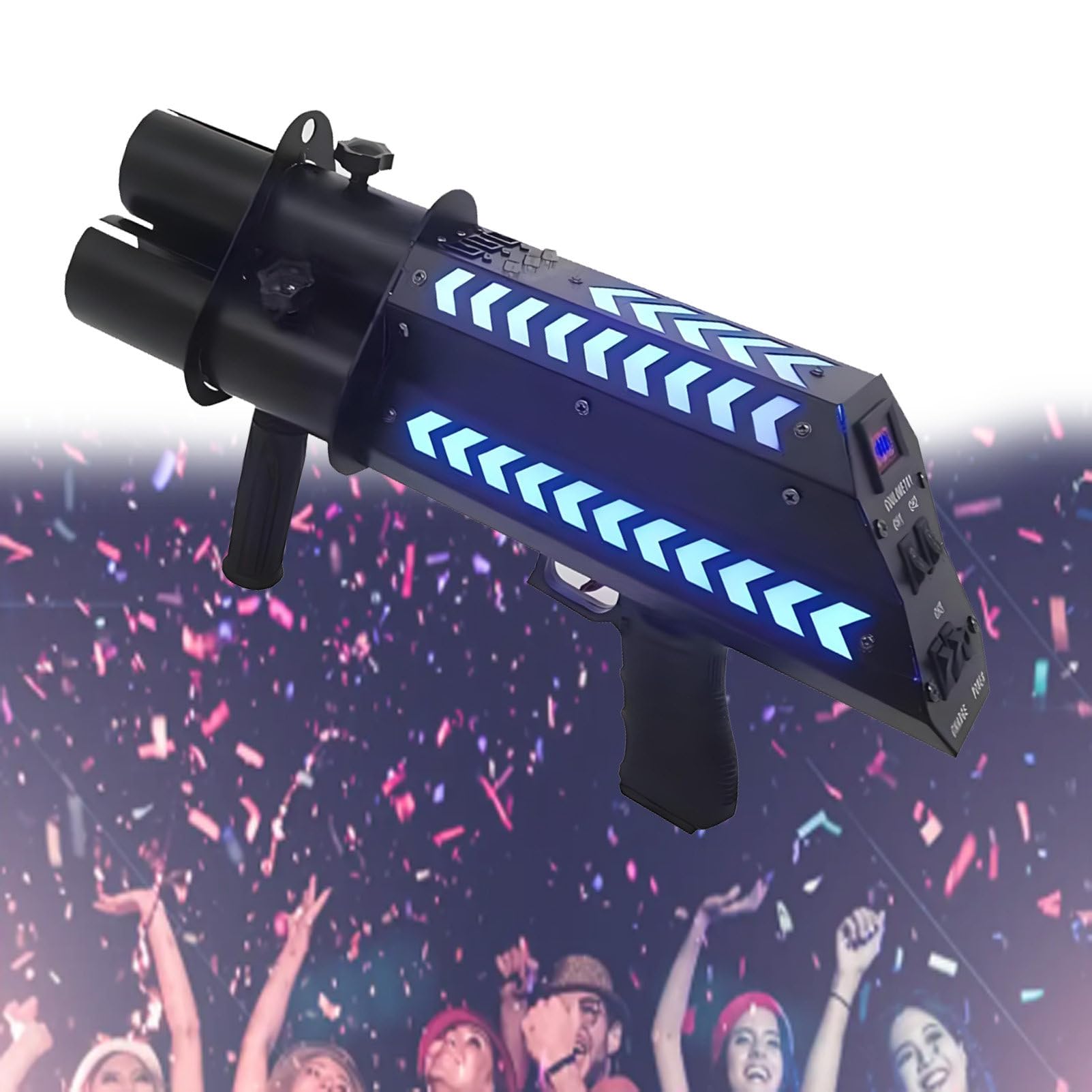 Pvxa Concierge Flowers Atmosphere Gun,Professional Bar Atmosphere Confetti Jet Machine,25pcs Coloured Party Poppers,for Special Event, Parties Style1