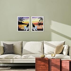 Nuberlic Painting Kit, 8x10 Inch, 8 Pcs Pre Printed Canvas, Love Theme, for Adults Kids, Paint and Sip Kit for Party Favor