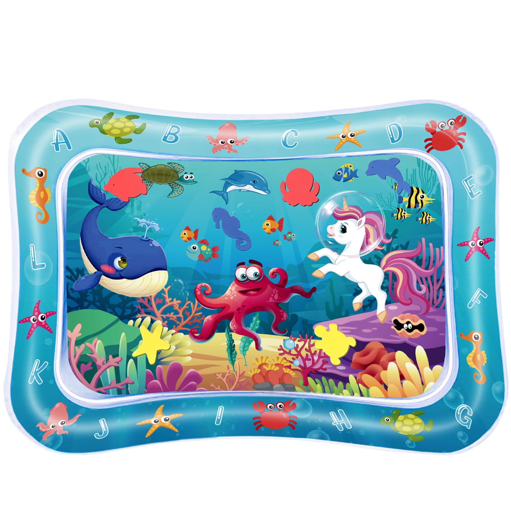 Wassermatte Baby, Wasserspielmatte BPA-frei Wassermatte für Baby Spielzeug wasserspielmatte baby Aufblasbare Spielmatte, Baby Sensorisches Wasserspielmatte Spielzeug ab 3 6 9 10 12Monate