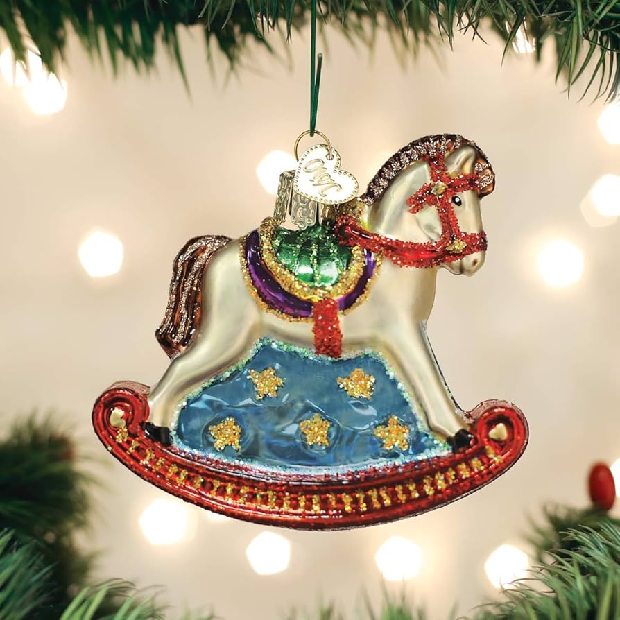 Amazon.co.jp: Old World Christmas ロッキングホースオーナメント