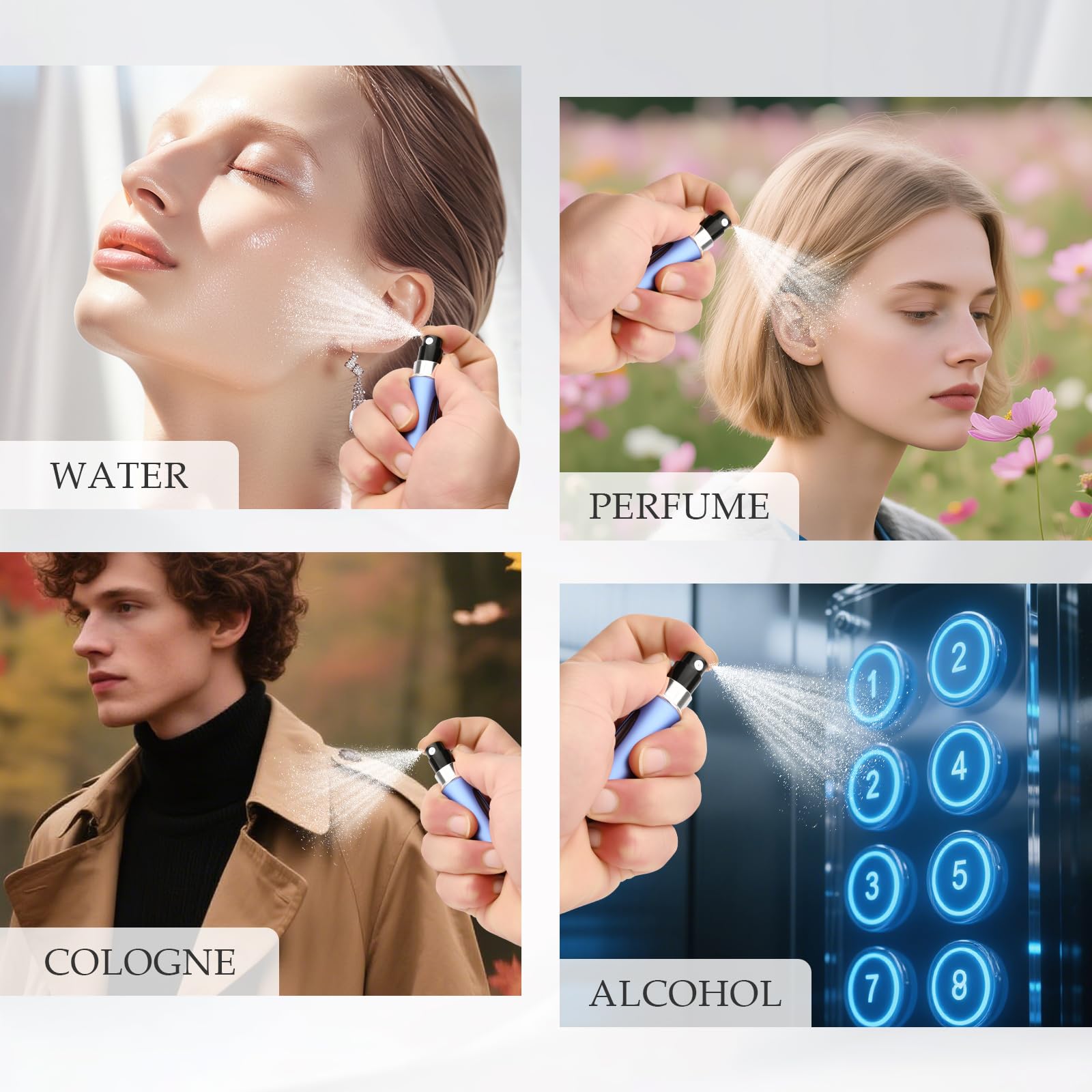 12 sztuk rozpylacz do perfum 5 ml, mini atomizerów do perfum na podróż, dozowniki do perfum, atomizery do perfum z możliwością ponownego napełniania na wakacje, podróże, kemping