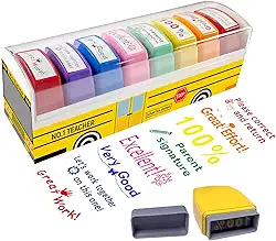 Carimbos de professores para dar notas à sala de aula, motivação autotinta, ótimo trabalho, carimbo de assinatura dos pais para dever de casa, presentes de agradecimento de professores de dia dos