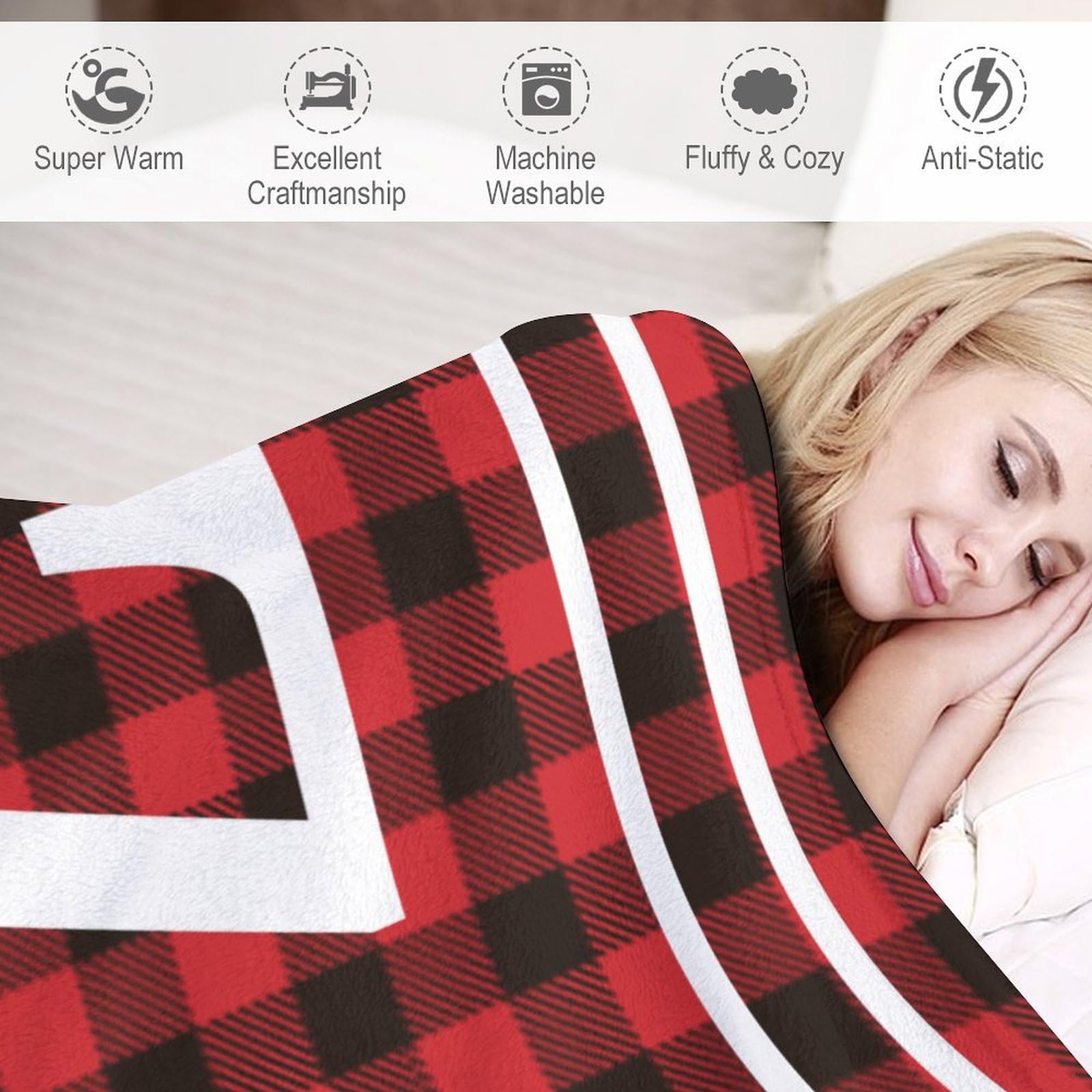 Manta de cama con monograma de letra Z con letra inicial Z, manta con nombre de la familia, transpirable, cómoda, decoración acogedora para Navidad, cumpleaños, día de la madre, padre, día