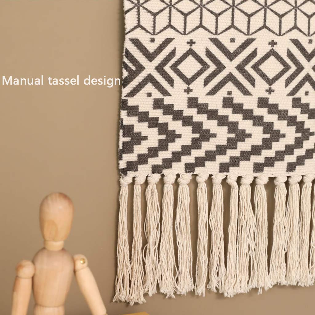 Tenture Murale Macramé Fait Main - Décoration Bohème En Coton Et Lin - Idéale Pour Salon, Chambre, Bureau