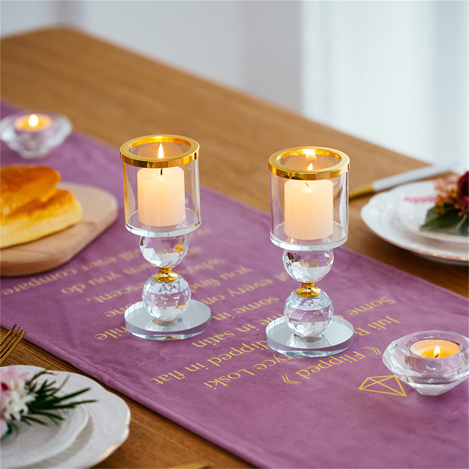 Decorazione Natale Set 20 Portacandele In Vetro - Decorazione Per Matrimoni, Natale E Tavola Lanterne Bomboniere