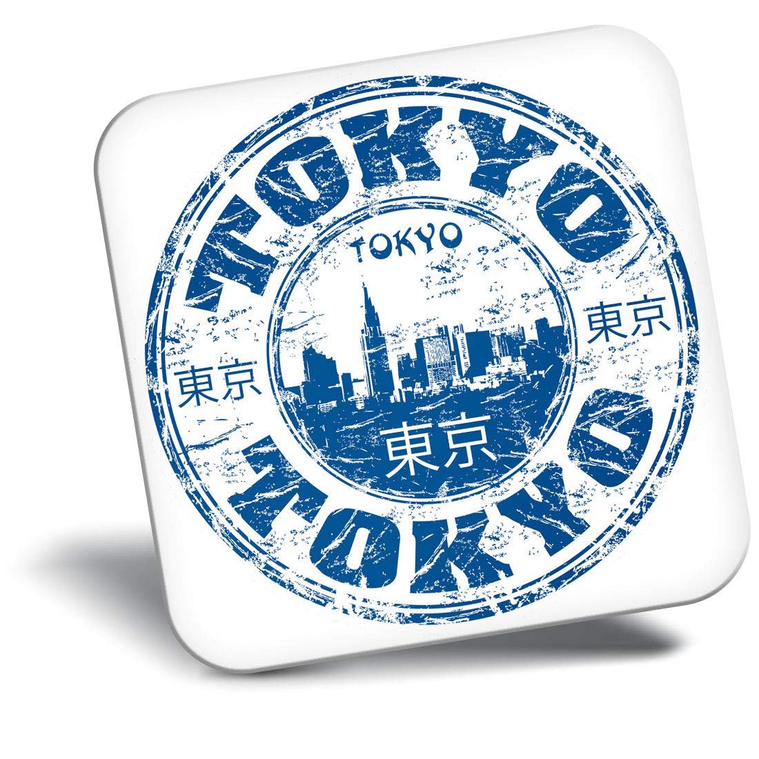 Destination Vinyl Ltd Blue Fridge Magnet - Tokyo Japan Japanese Travel 5776