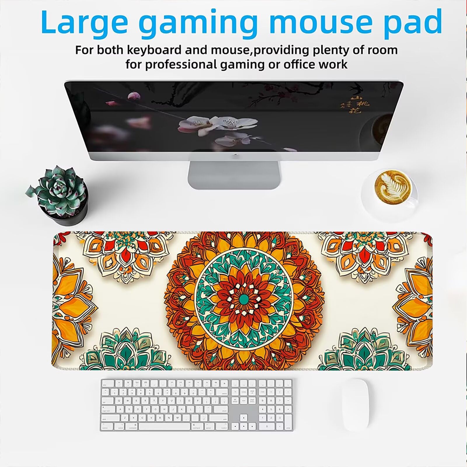 Schreibtischunterlage Gaming Mauspad, Mousepad XXL 1500x800mm Mouse Pad mit Wasserdicht und Anti-Rutsch Basis Verbessert Geschwindigkeit für Büro Computer PC Desk Mat,Farbe Mantelo C0P-675