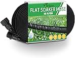 Flat Soaker Hose 50ft, Heavy Duty Double Layer Design, Drip Irrigation Hose Saves 80% Water, Leak Proof Sprinkler Hose For Garden, Lawn, Flower Bed, Vegetable Field
