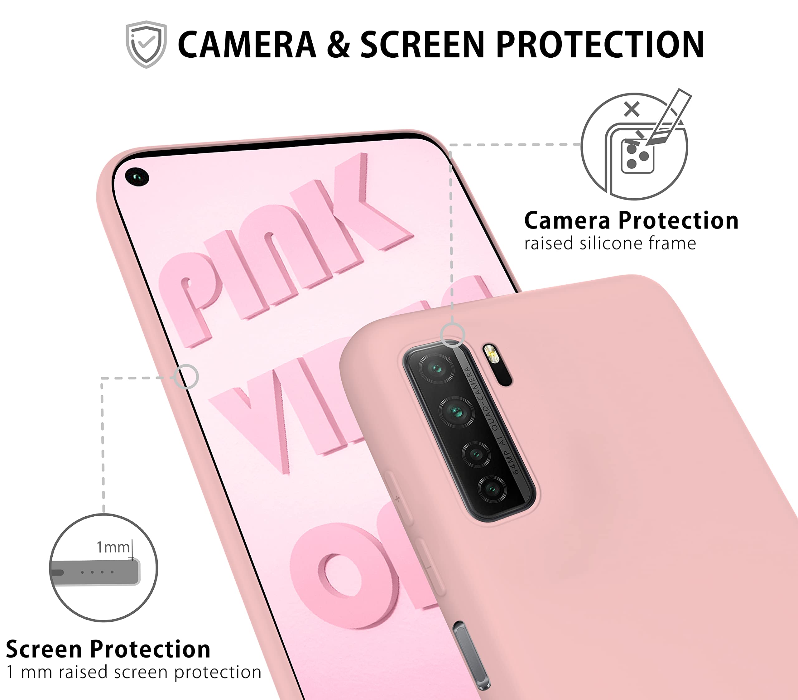 Custodia Morbida MyGadget Per Huawei P40 – Silicone TPU Nero, Antiurto E Antiscivolo