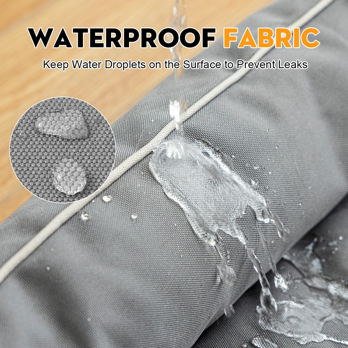 BOXXBERK Waterproof Dog Mats for Large Medium Dogs,Outdoor Orthopedic Foam Dog Bed with 900D Oxford Fabric Surface,Dog Bed for Crate with Removable Washable and Machine Cover,35