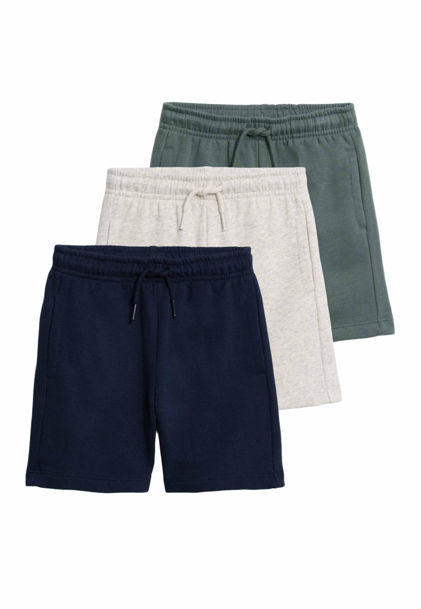 Marks & Spencer Pantalones Cortos Ricos en Algodón para Hombre Pack de 3, Ajuste Normal