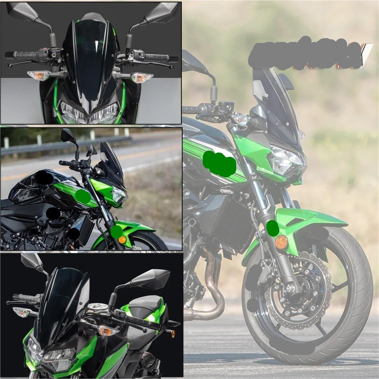 Amazon.co.jp: 用 Z250 用 オートバイ用 風防 用 Z400 2019-2023用