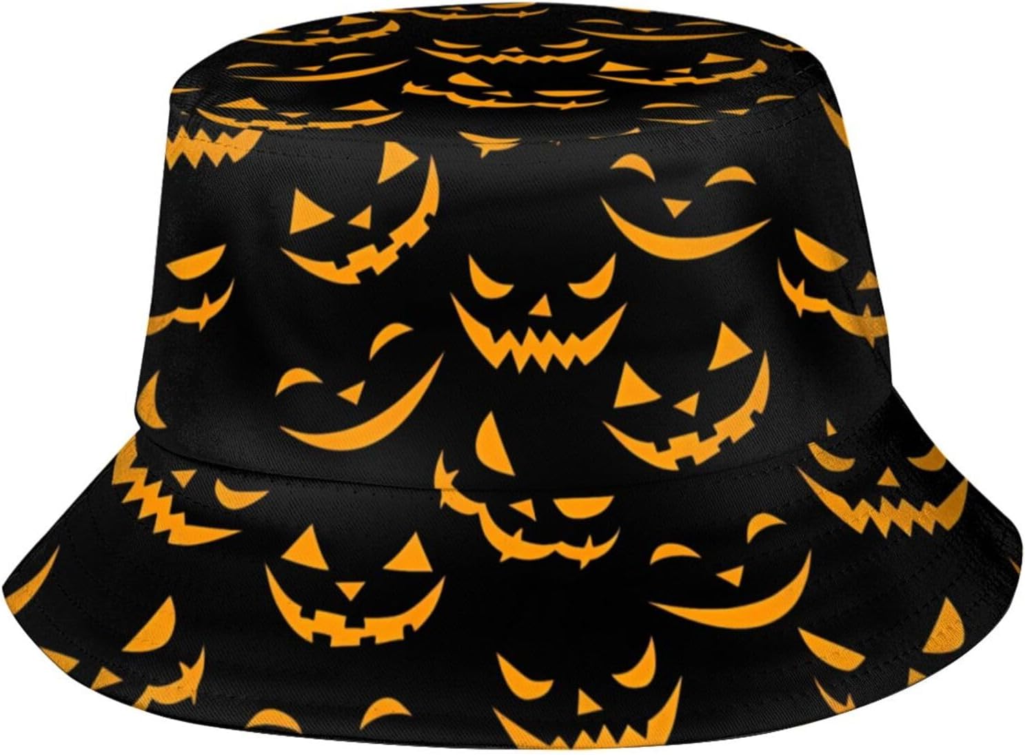 Halloween Pumpkins Bucket Hat for Men Women,Fashion Beach Sun Hat Packable Outdoor Travel Hat for Halloween Party