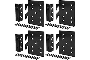 【4 Sets】GBGS Bed Frame Bracket, Double Hook Slot Bracket for Bed Post