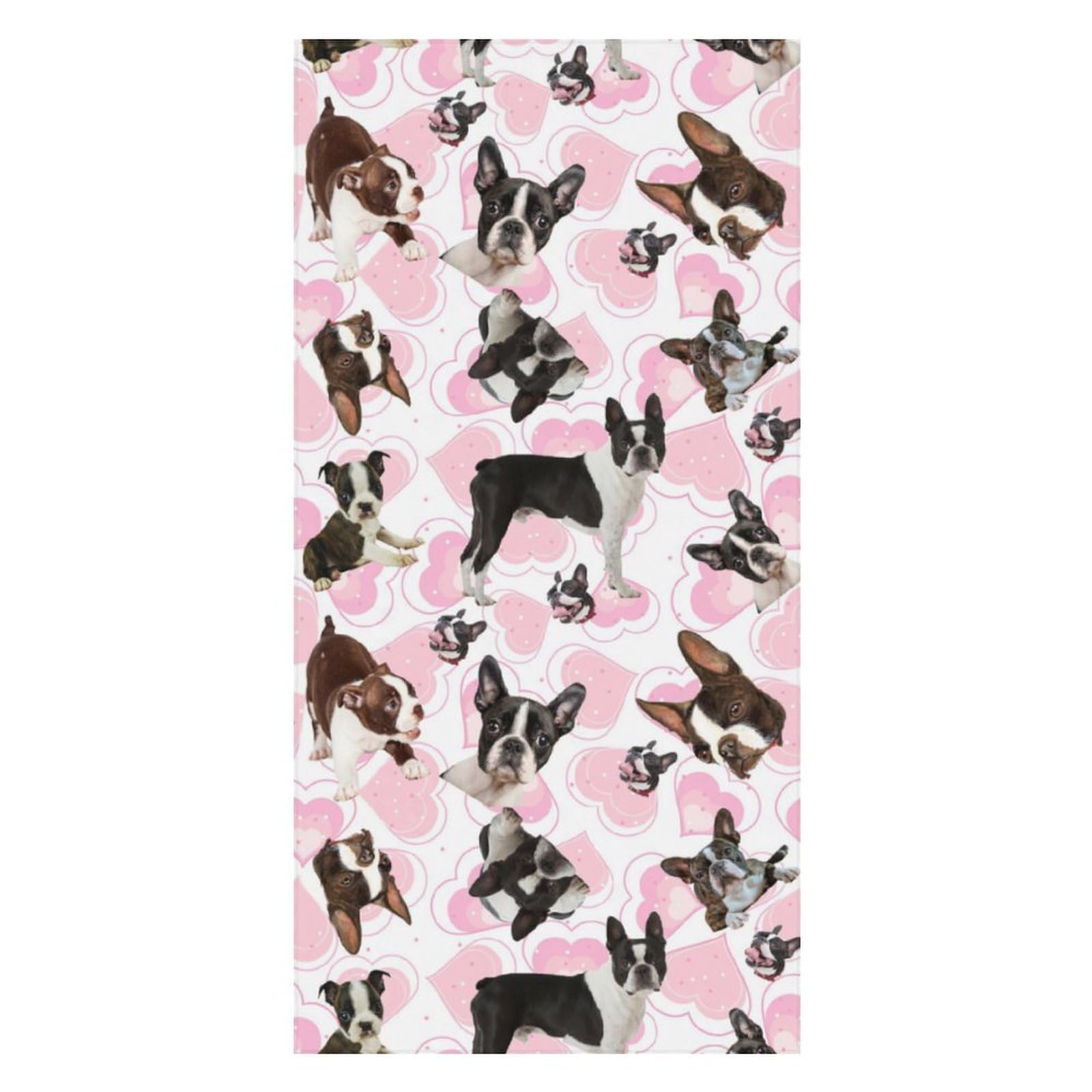 LWORZIIB Beach Towel, Boston Terrier Bath Towel, Pool Towel Great for Gym Swimming 80 X 160cm