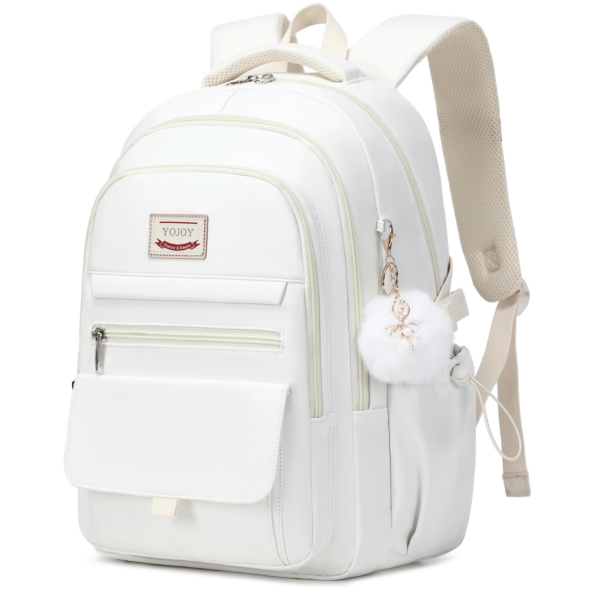 YOJOY Laptop Backpack 15.6 Inch College Backpacks for Women, School Backpack for Girls,Students Aesthetic Anti Theft Travel Daypack Large Bookbags