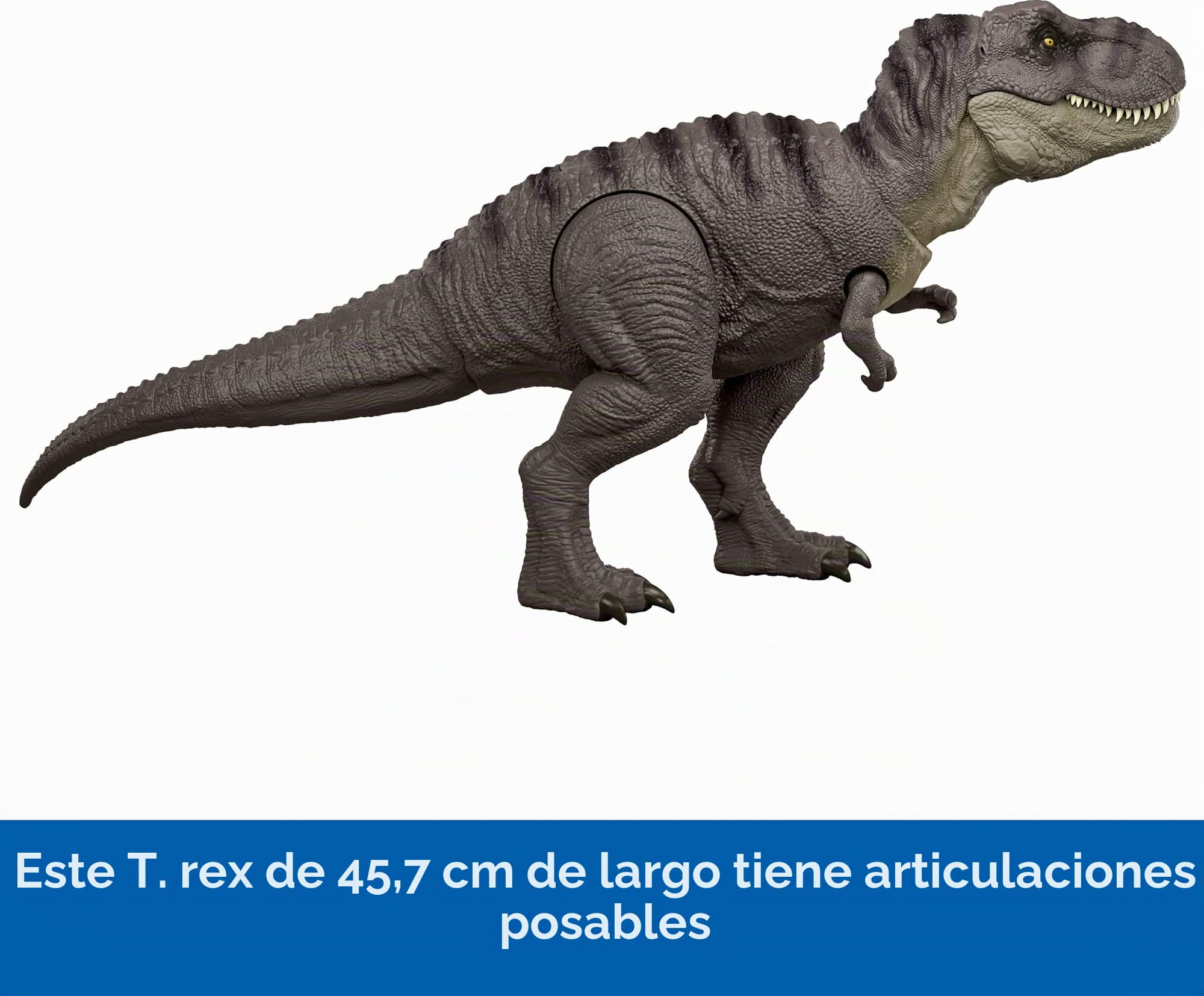 Mattel Jurassic World Laboratory Attack JGM16 T-Rex Kids Figura de dinosaurio, juguete de dinosaurio grande en movimiento, longitud total: aprox. 18.3 pulgadas, edad 4+, verde