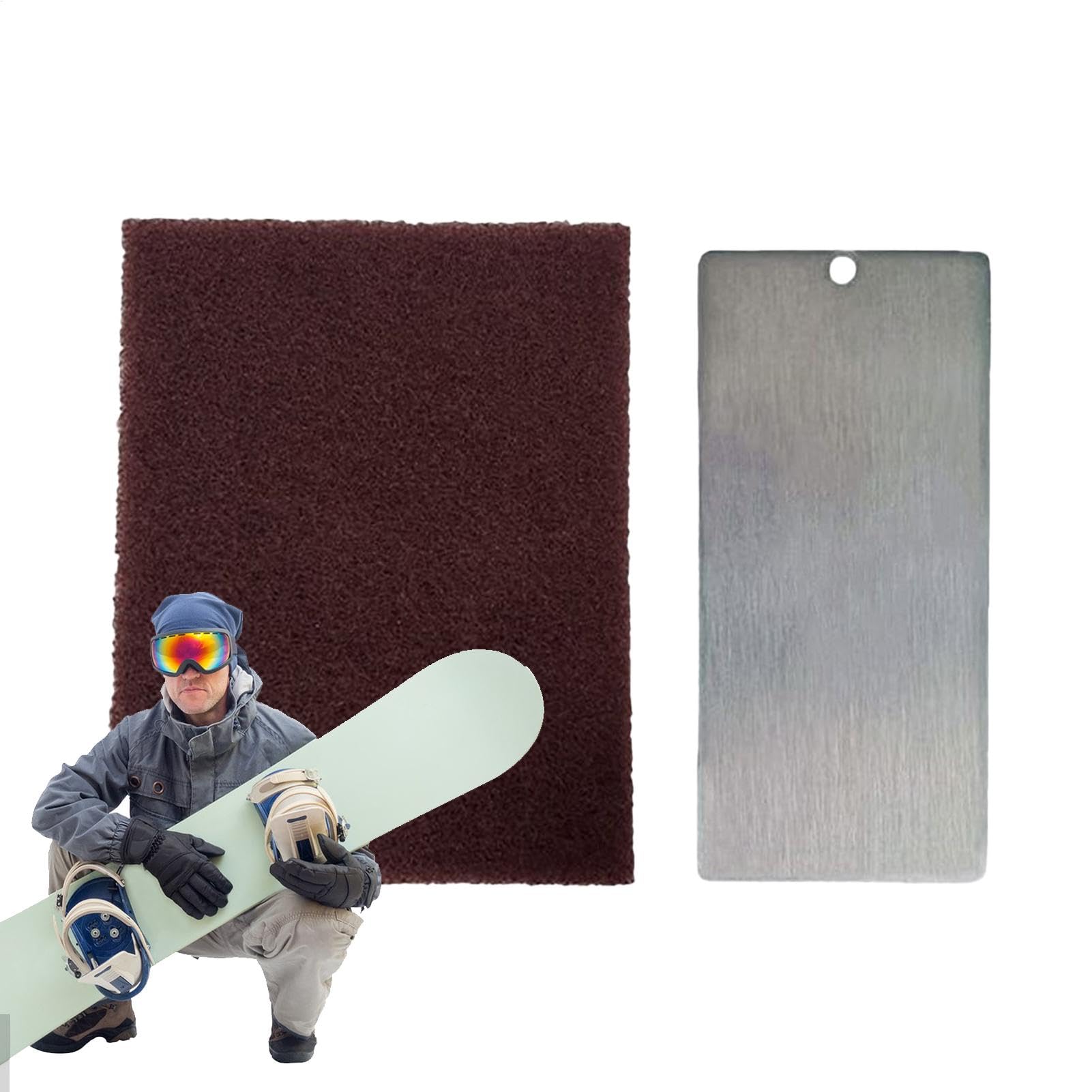 Kit Ceratura Snowboarding Attrezzo Compatto Leggero per Ceratura Sci | Portatile Per Sport Invernali, Attrezzo Compatto da Sci, Raschietto Messa a Snowboard, Accessorio Portatile Cura Base
