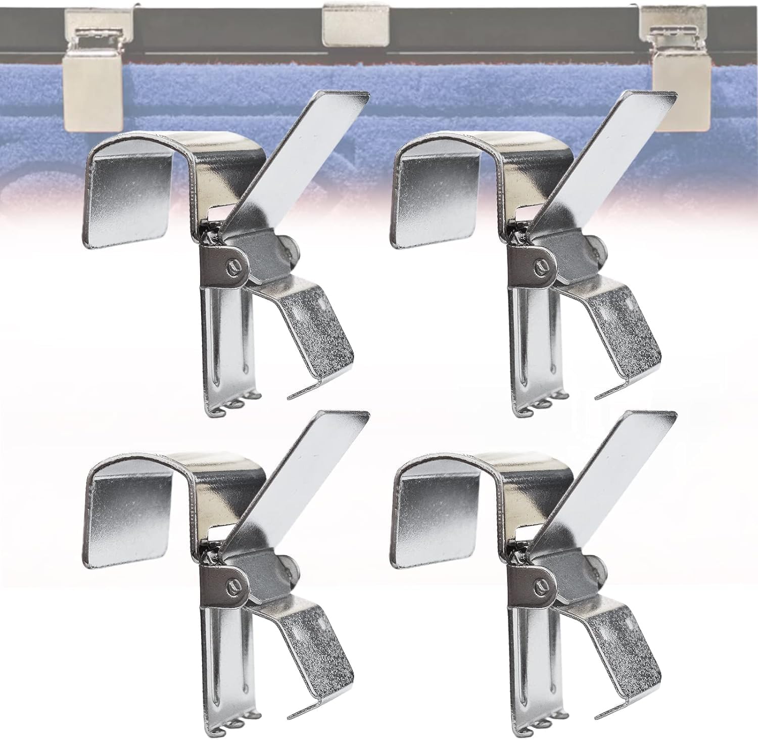 Rug Display Steel Clips - Tapestry Holder Grippers, Carpet Keepers Quilt Clamps for Hanging Rugs in Home, Store, Exhibition, Dry After Washing, 4 pcs