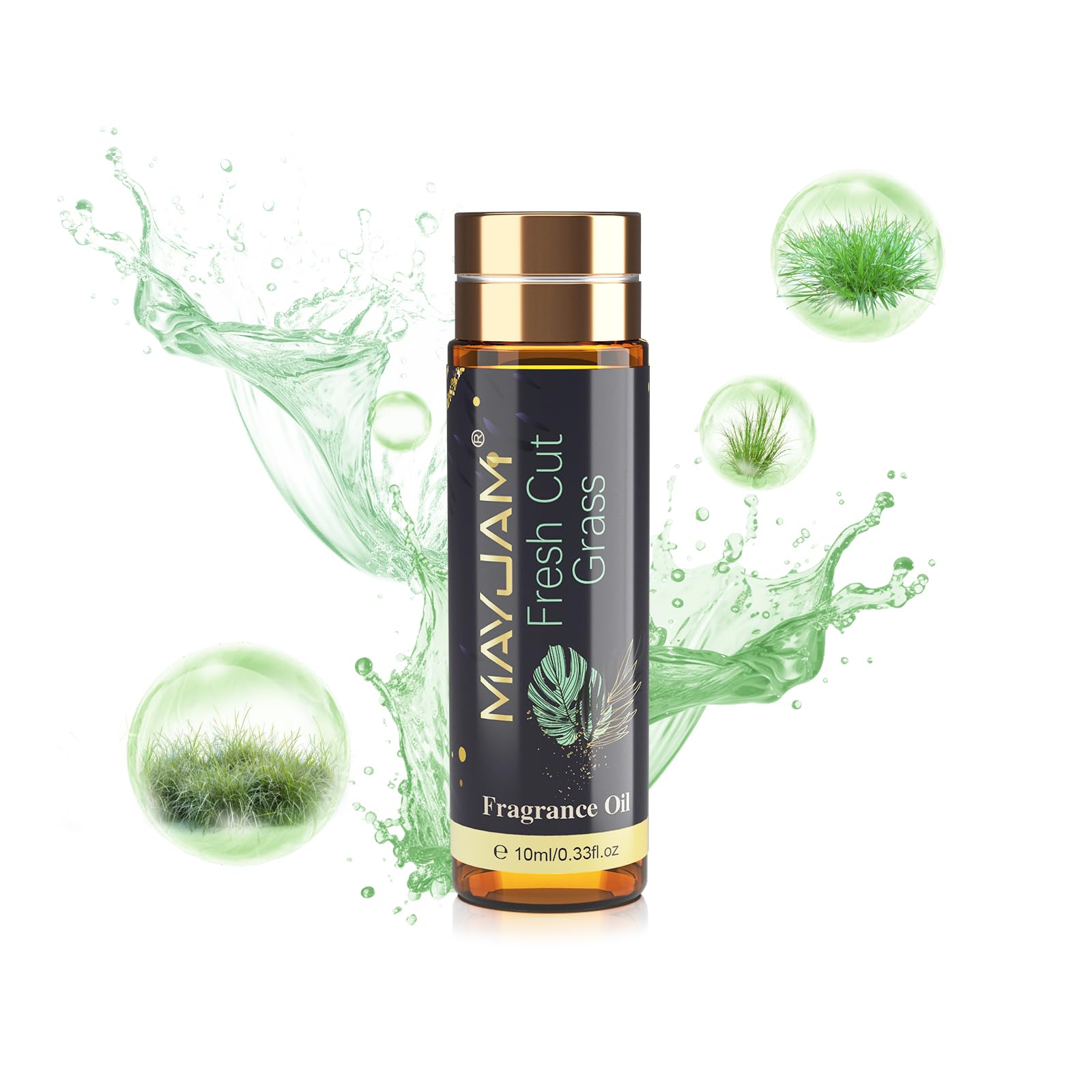 MAYJAM Olio Essenziali di Erba Fresca Tagliata 10ML, Olio Di Fragranza Premium Per Diffusori di Olio Essenziali, Aromaterapia, Casa, Bruciatore Di Olio