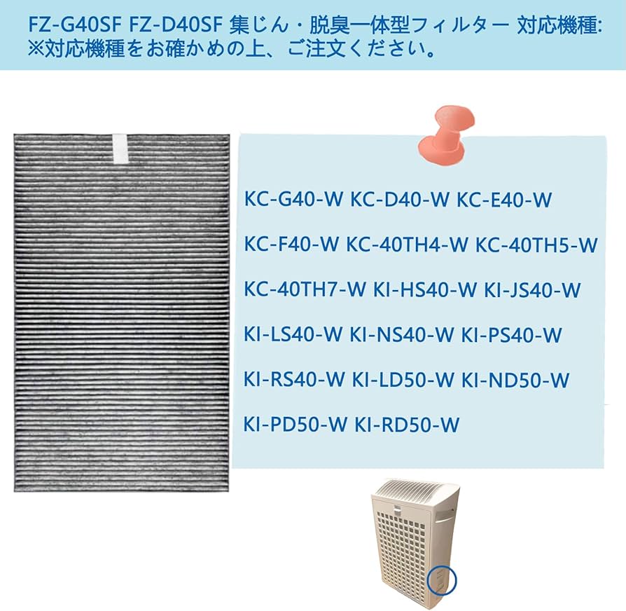 Amazon.co.jp: FZ-D40SF 集じん脱臭一体型フィルター FZ-G40SF 空気