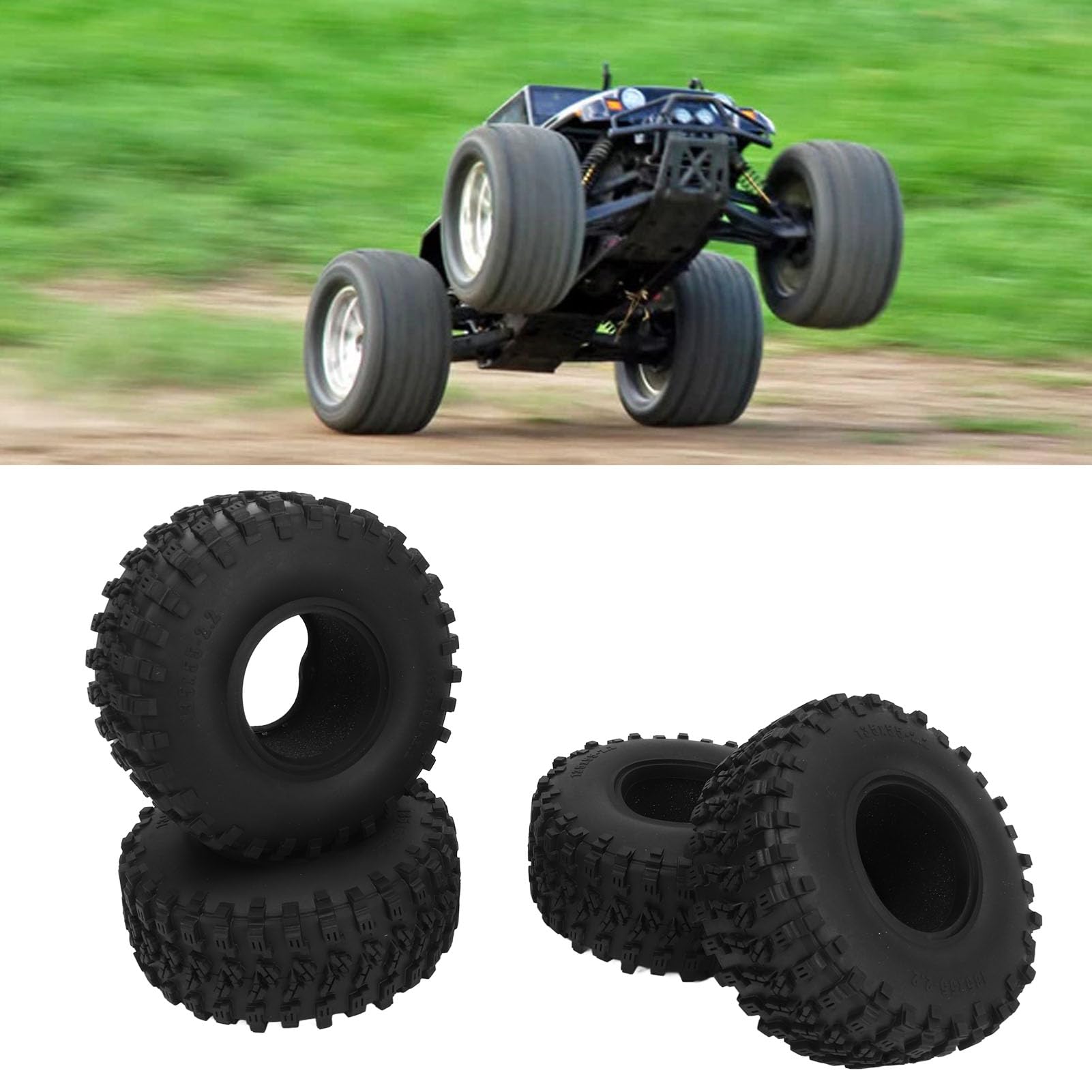 Miękka Zamienna Opona Koła Samochodu RC Stabilna, Zwinna Jazda dla Gąsienic RC SCX10 1/10