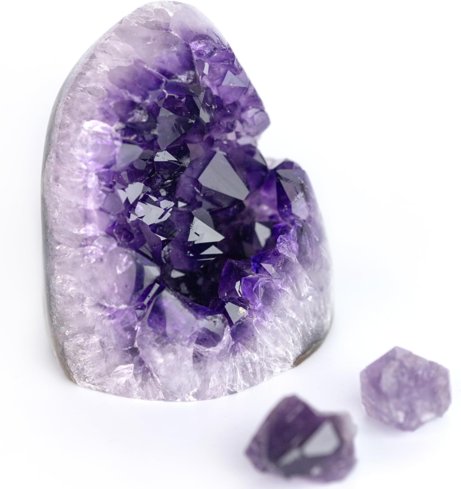 Deep Purple Project Amethyst Geode (at Least 1 Lb Guaranteed) Cluster Crystal with Ready to Gift Box Included Amazing Stones from Uruguay