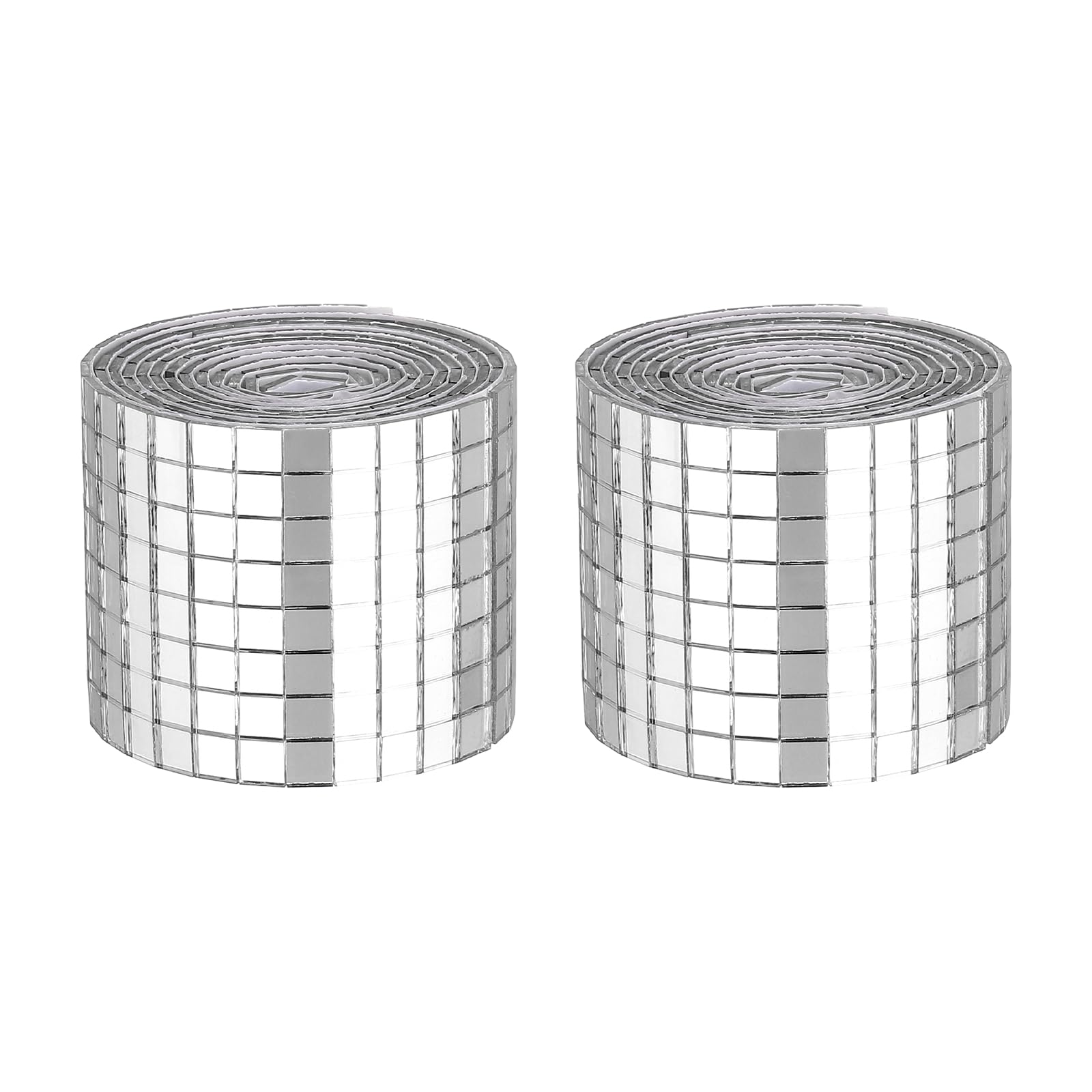 sourcing map 3200 Pcs Mirror Mosaic Tiles 5 x 5 mm Square Glass Self-Adhesive Disco Ball Mirror Tiles Sticker for DIY Craft Decoration Art Collage Card Making, Silver — image 1