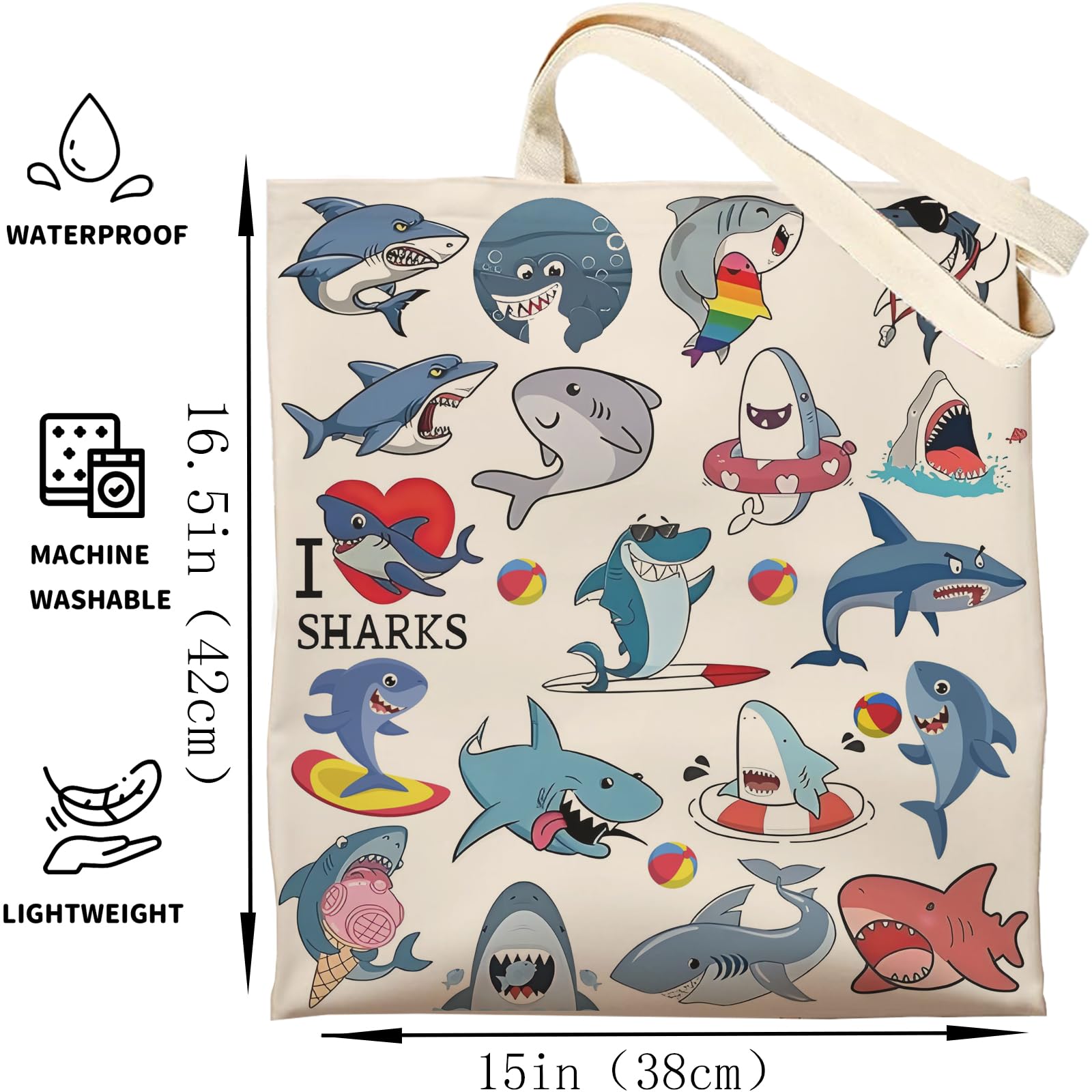 DOOX Canvas Tote Bag for Women, Reusable - Gift/Shopping/Beach/Grocery Canvas Bag - Birthday & Christmas Gifts for Women