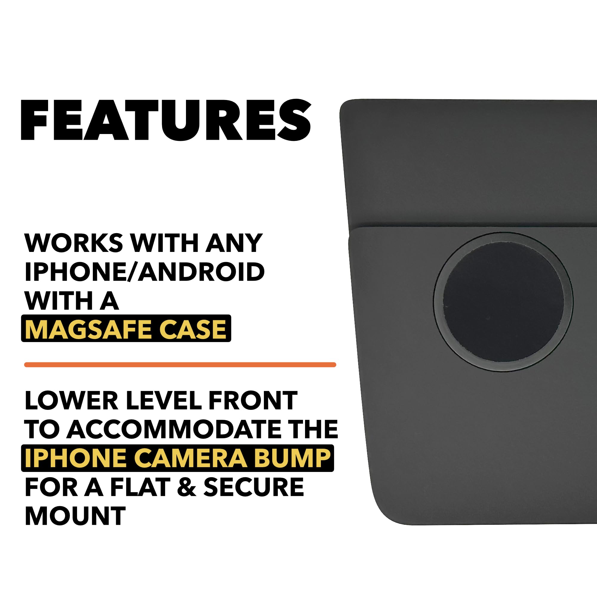 Dual Wireless Phone Charger for Tesla Model 3 2021-2023 & Tesla Model Y 2021-2025 (2nd Gen) Compatible with MagSafe iPhone 16, 15, 14, 13 - Magnetic Center Console Phone Mount Charging Pad