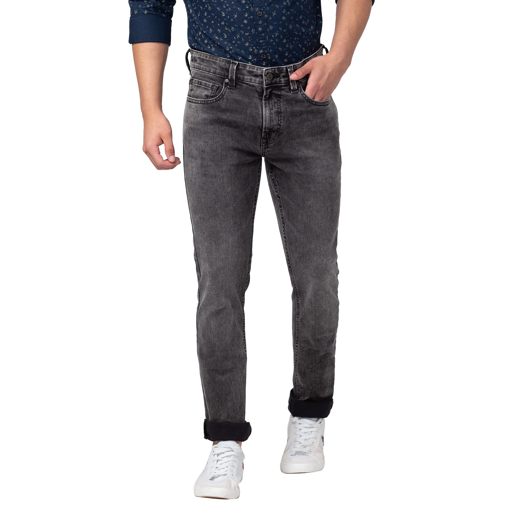 spykar Black Low Rise Slim Fit Jeans for Men-picture-23