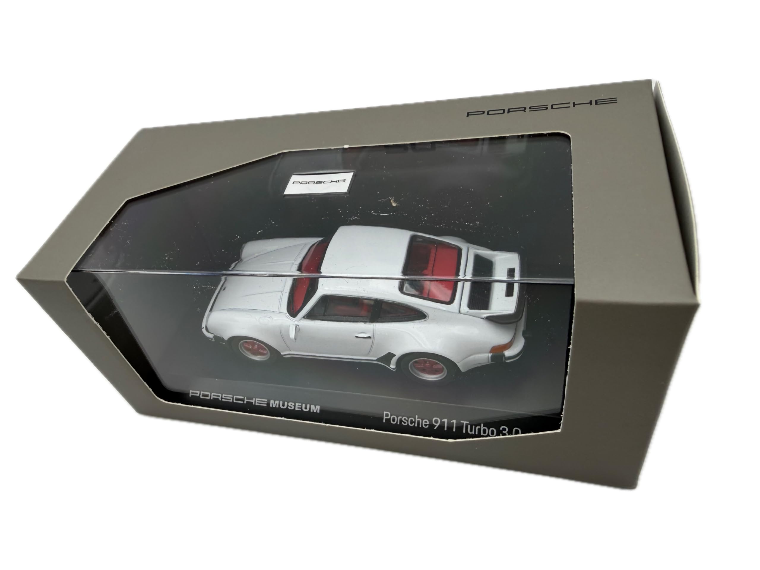 Porsche 911 (930) Turbo 3.0 Modellauto 1:43, weiß - Detailgetreues Sammlermodell I GT Marketing I Miniatur Fahrzeug (Museum Edition)