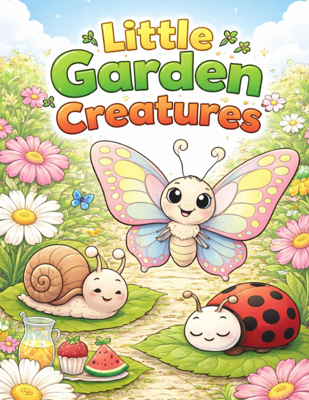 Little Garden Creatures: A Cute Coloring Book with Bugs, Animals, and Garden Friends (Cute Animal Friends Life)