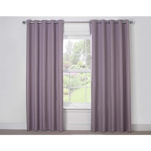 Mauve Eyelet Curtains Amazon Co Uk